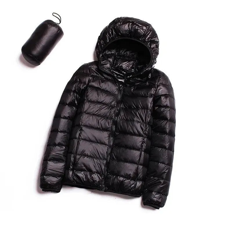 Women's Puffer Coat Winter Hooded 2023 Fashion Glossy Waterproof Loose Thicken Warm Down Cotton Jacket Outwear S-3XL