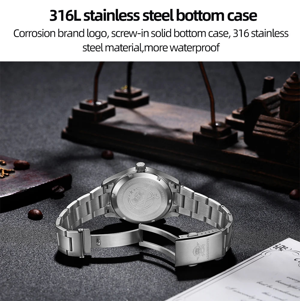 ADDIESDIVE Luxurious Men's Automatic Watch NH35A Mechanical Watch Sapphire Glass 200m Waterproof Analog Luminous Watches AD2048