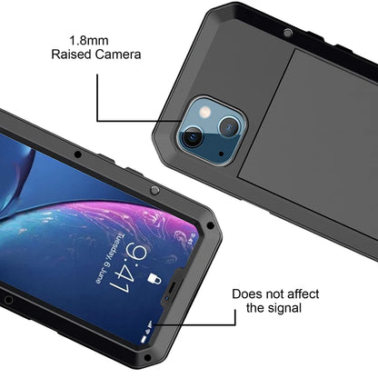 IP54 Waterproof Heavy Duty Metal Case For iPhone 17 Air 16 15 Pro Max 14 Plus 13 12 Mini 11 With Gorilla Glass Cover Fundas