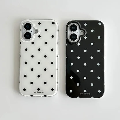 Suitable for iPhone 11 to 17 series, including Pro Max version, a fashionable phone case with simple and cute design and black a
