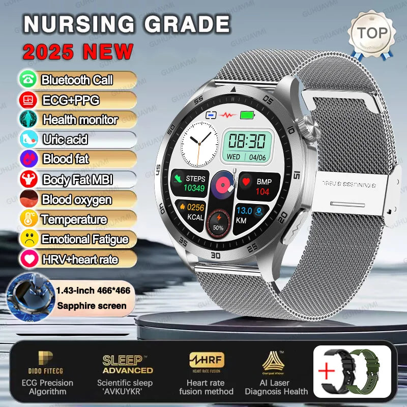 Huawei ECG+PPG Laser Treatment Health Smart Watch Three highs Clock Blood pressure Heart rate Men HD Call Bracelet