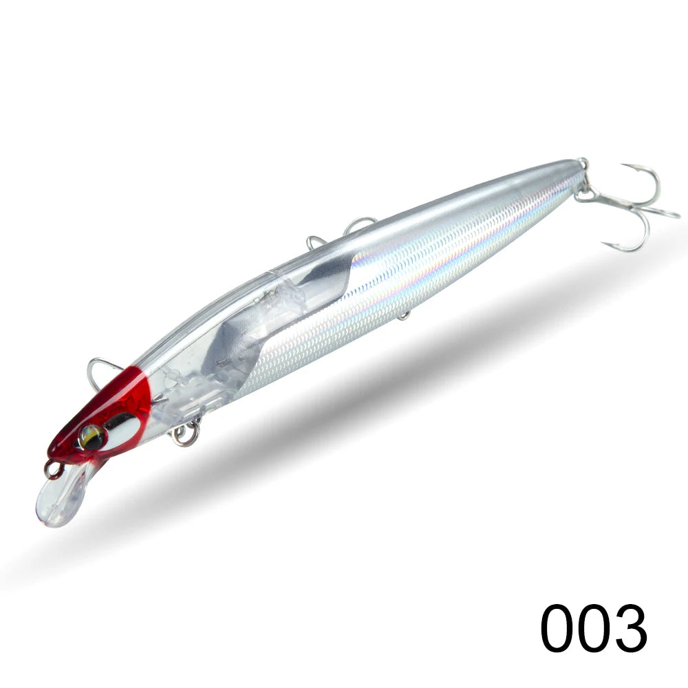 Floating Minnow Fishing Lure 120mm20g/145mm27g Flash Flake Wobbler Silent Assassin Floating Hard Bait For Pike Bass