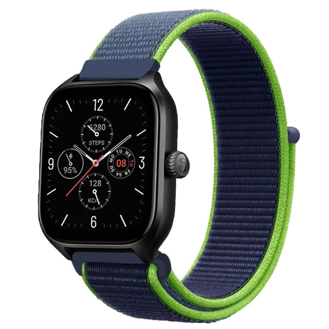 Nylon Loop Strap for Amazfit GTR 47mm/GTR2/2e/3/3 Pro/4/GTS/2/mini/3/4 Bracelet for Amazfit Balance/bip 5/Stratos 2 2S