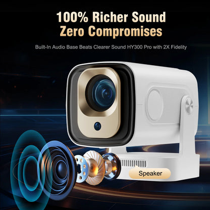 Magcubic HY310 Auto Focus Projector 1080P Native 4K 330ANSI Android 11 WiFi6 BT5.4 Mini Outdoor Movie Projector with Air Mouse