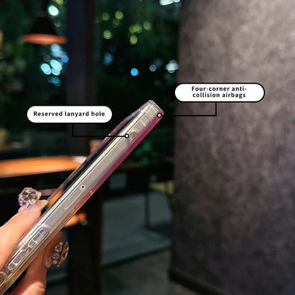 Factory-designed new model gradient color is fashionable and Glacier patterned For iphone 17Air 17Pro/pro max case Green Blue