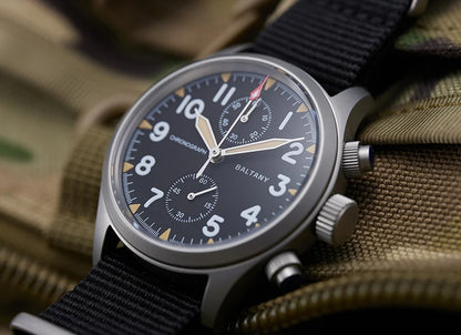 Baltany 2025 new military 39mm men's quartz chronograph VK61 sapphire stainless steel waterproof 10Bar luminous reloj hombre