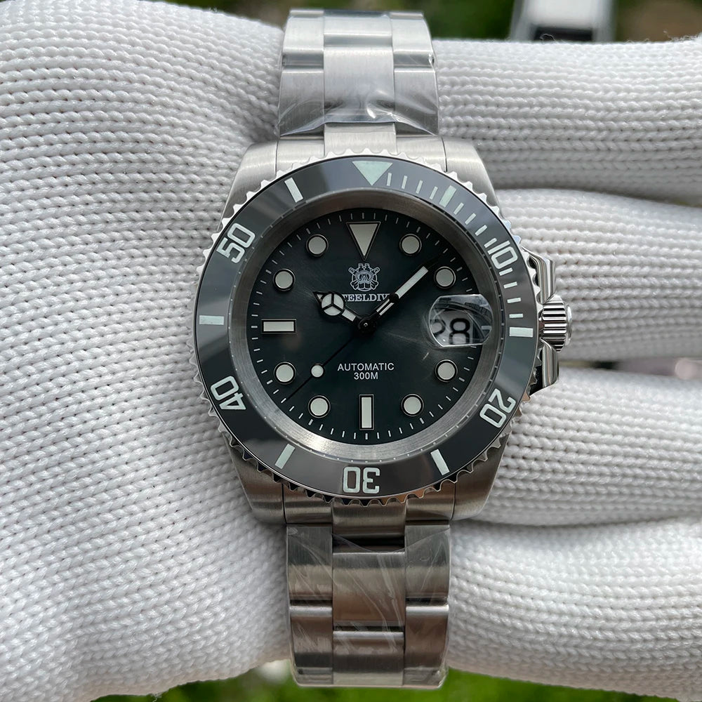 STEELDIVE SD1953 Water Ghost Ceramic Bezel Sapphire Mirror Swiss Luminous NH35 Movement Dive 30Bar Waterproof Mechanical Watch