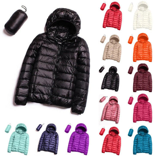 Women's Puffer Coat Winter Hooded 2023 Fashion Glossy Waterproof Loose Thicken Warm Down Cotton Jacket Outwear S-3XL