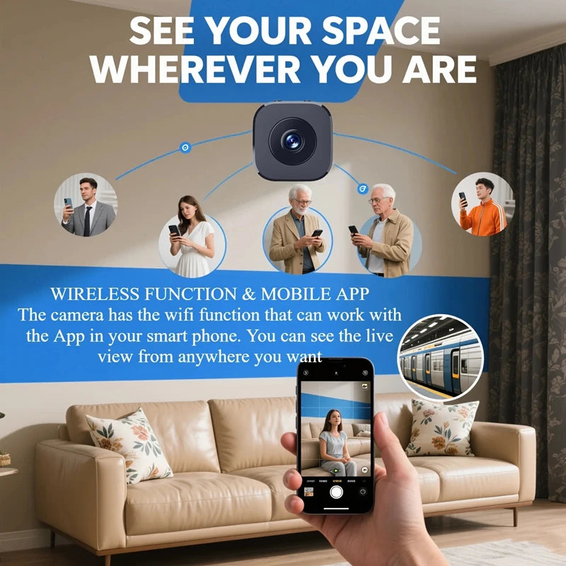 6K Mini Security Camera Wireless 2.4G WiFi Monitoring Security Protection Remote Night Vision Surveillance Smart Home New