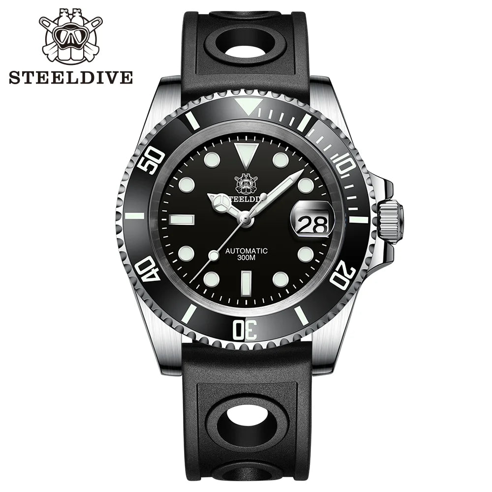 STEELDIVE SD1953 Water Ghost Ceramic Bezel Sapphire Mirror Swiss Luminous NH35 Movement Dive 30Bar Waterproof Mechanical Watch