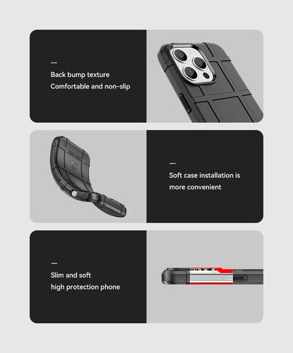 Military-Grade Shockproof Case for iPhone 17 Rugged TPU Shield Cover Compatible with iPhone 416/17pro Max Phone Protector