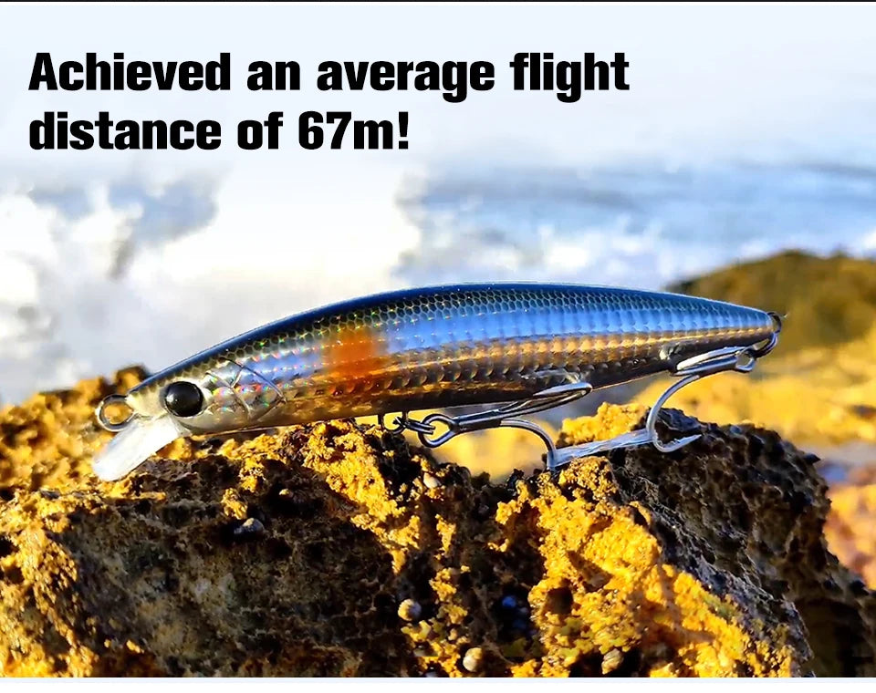 Ultra Long Casting Floating Minnow 125mm 25g High Strength Saltwater Seabass Artificial Hard Baits