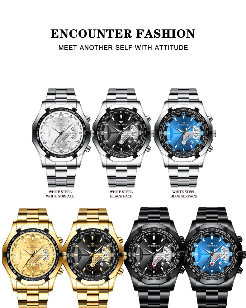 Brand Luxury Watch Fashion Casual Military Quartz Sports Wristwatch Full Steel Waterproof Men's Clock Relogio Masculino