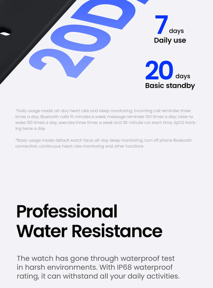 HAYLOU Watch S6 Voice Calling Smart Watch Men Health Monitoring IP68 Waterproof Smart Notifications Voice Assistant Smartwatch