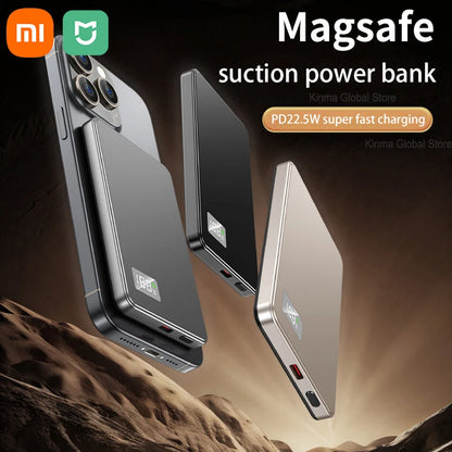 500000mAh Portable Magnetic Wireless Power Bank PD22.5W Fast Charging External Battery for Magsafe For iPhone Samsung