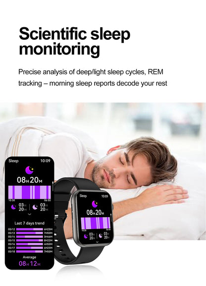 Smart Watch Full Touch Screen Bluetooth Call AI Voice Heart Rate Waterproof Watches Sports Bracelet Smartwatch Women