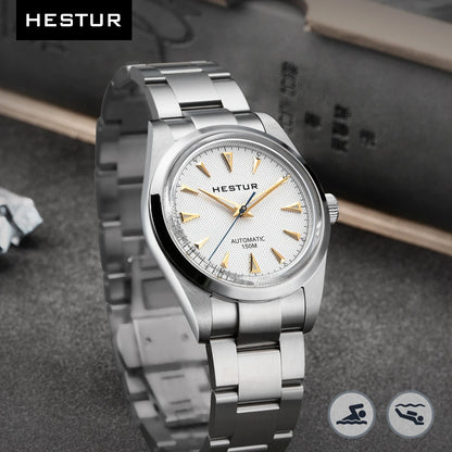 Hestur Luxury Men's Watch Automatic mechanical 36mm Miyoda 9015 15Bar Waterproof Vintage reloj hombre Sapphire Glass wrist Watch