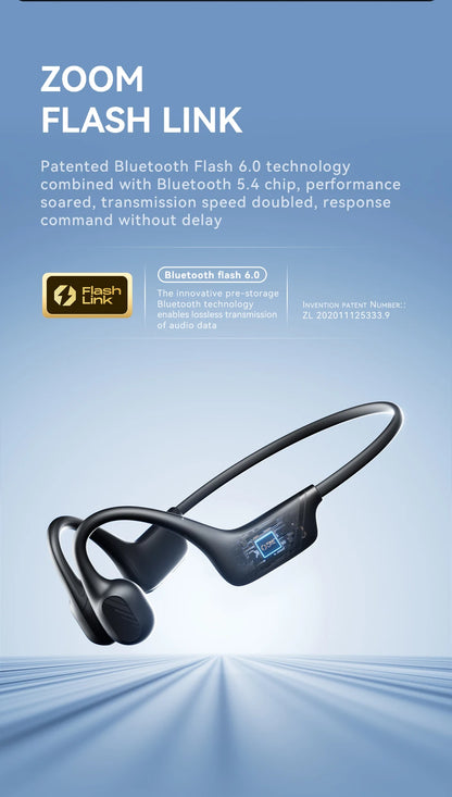 Sanag B21S Bone Conduction Wireless Earphones Bluetooth 5.4 HiFi Bass Headphones IPX5 Waterproof Running Sports Earbuds