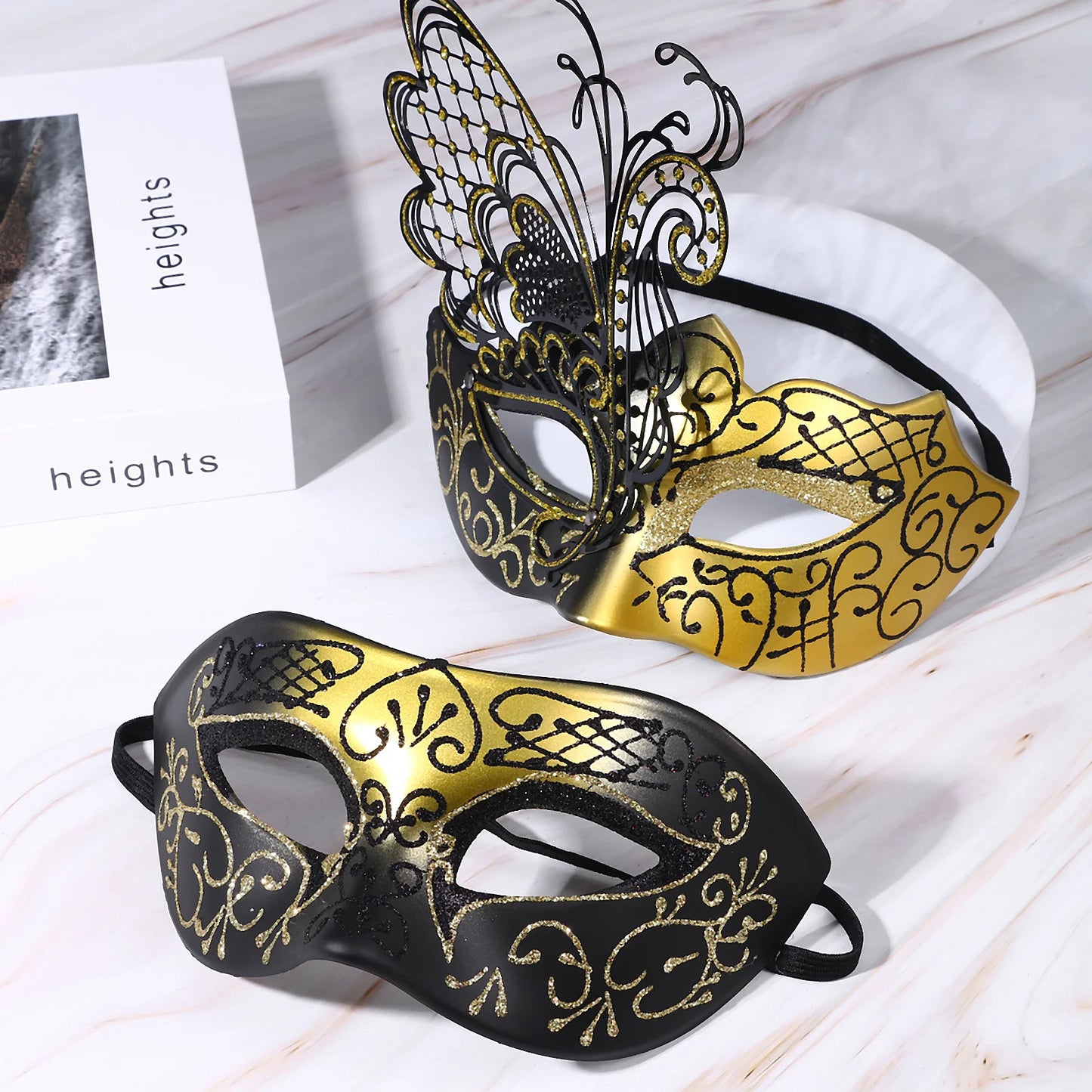 Masquerade Ball Mask Venetian Metal Mask Mystery Fashion Carnival Mask Halloween Party Costume Ball Mask
