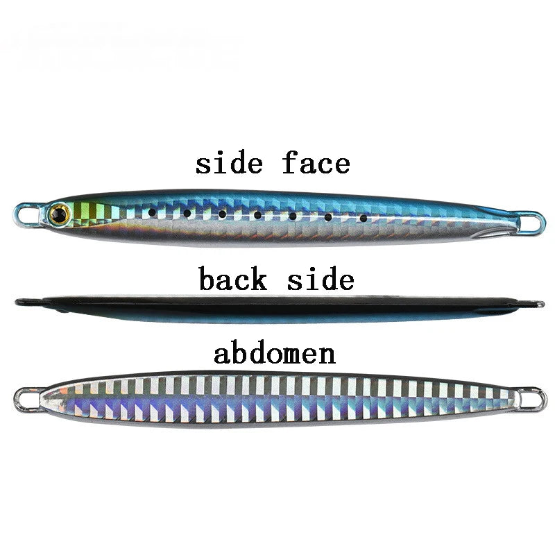 Metal Jig Fishing Lure Slow Cast Jigging Spoon 10G 20G 30G 40G 60G Sea Bass Lure Artificial Bait Fishing Gear