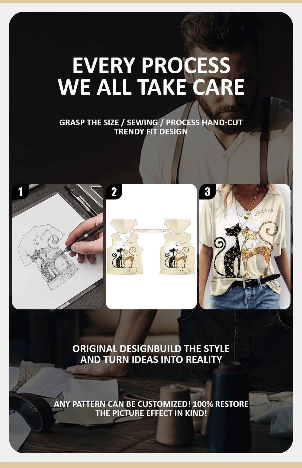 T-shirt Cartoon Cat Print Summer Short Sleeve V-Neck Kawaii Fashion Casual Tee Shirts With Cat Funny Femininity Clothing