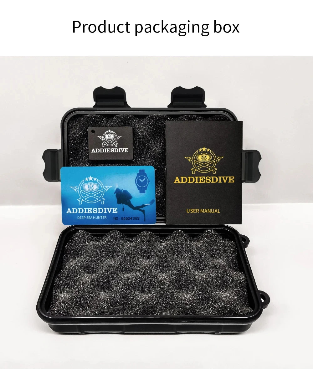 ADDIESDIVE Quartz Watch for Men 316L Stainless Steel Super Luminous Ceramic Bezel 200m Waterproof Classic Diving Men‘s Watch