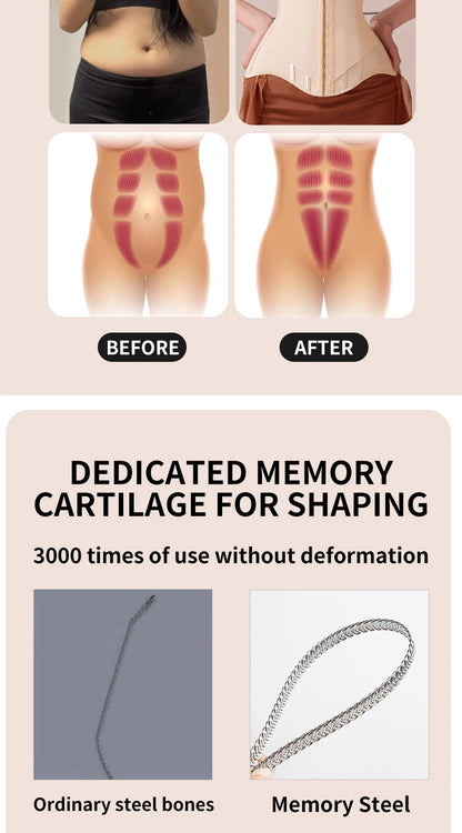 U-shaped Waist Trainer Corset Women Buttoned Shapers Breast Lifted Waist Trainer Steel Bone Slimming Women's Shapewear