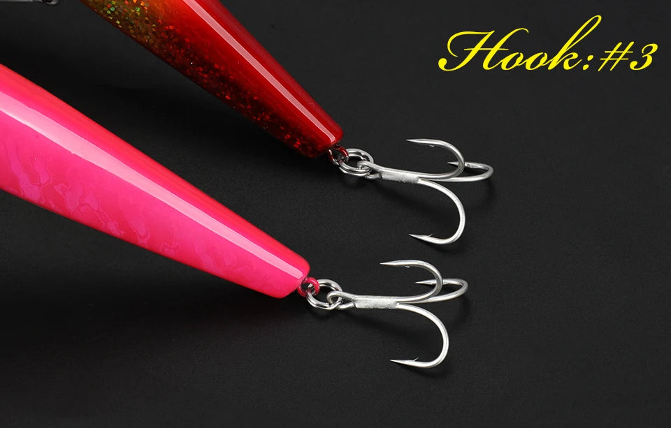 Floating Minnow Fishing Lure DW110 STINGER 163mm 31g Sea Fishing Hard Bait Piura Seabass Baits