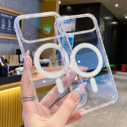 Magsafe Magnetic Phone Case For iphone 17 17Air 11 12 13 Mini 14 15 16 Pro Max XR X XS 7 8 Plus Hard Transparent Back Cover