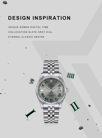 CADISEN 38MM Men's Automatic Mechanical Watch Luxury AR Sapphire Glass Waterproof Stainless Steel MIYOTA 8215 Men Wristwatch