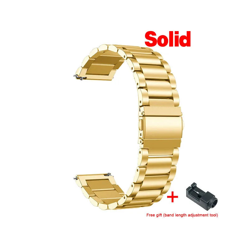 WatchBand For Amazfit Active/GTS 2/3/4 Mini Strap GTR 2/3/4 42 47mm stainless steel Bracelet For Amazfit Bip 3 5 Band