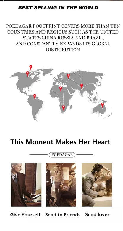 POEDAGAR High Quality Original Men Clock Waterproof Luminous Date Luxury Man Watch Stainless Steel Quartz Men's Watches Male+Box