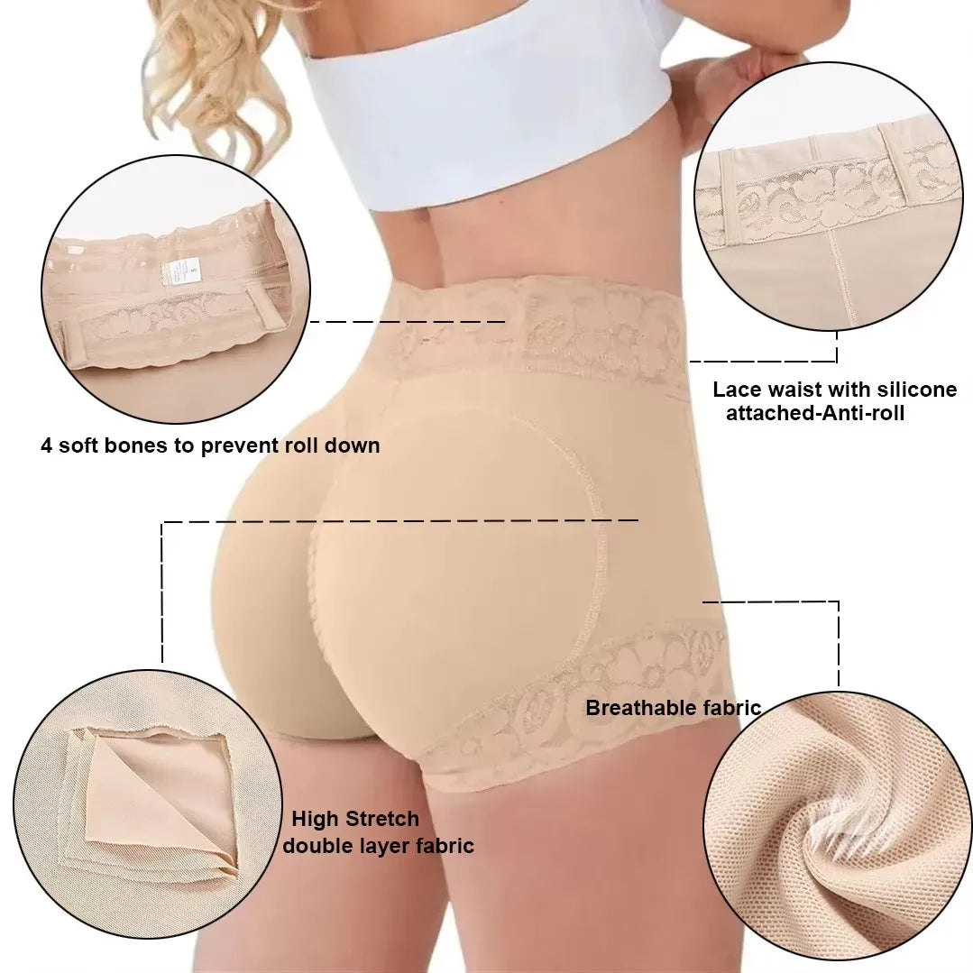 Colombianas tummy control butt lifter body shapewear women slimming girdle body shaper waist trainer high waist flat belly