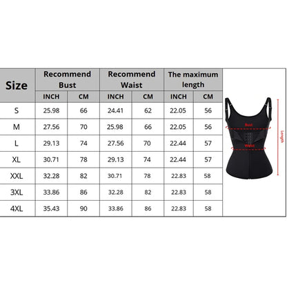Corset Zipper Vest Body Shaper Cincher Shapewear Slimming Belt Sports Girdle Neoprene Sauna Tank Top