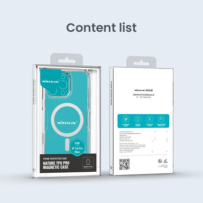 NILLKIN for IPhone 17 Pro Max 16 Pro Max 17 Air 15 Pro 14 Pro Max 14 Pro MagSafe Magnetic Transparent Soft Silicone Phone Case