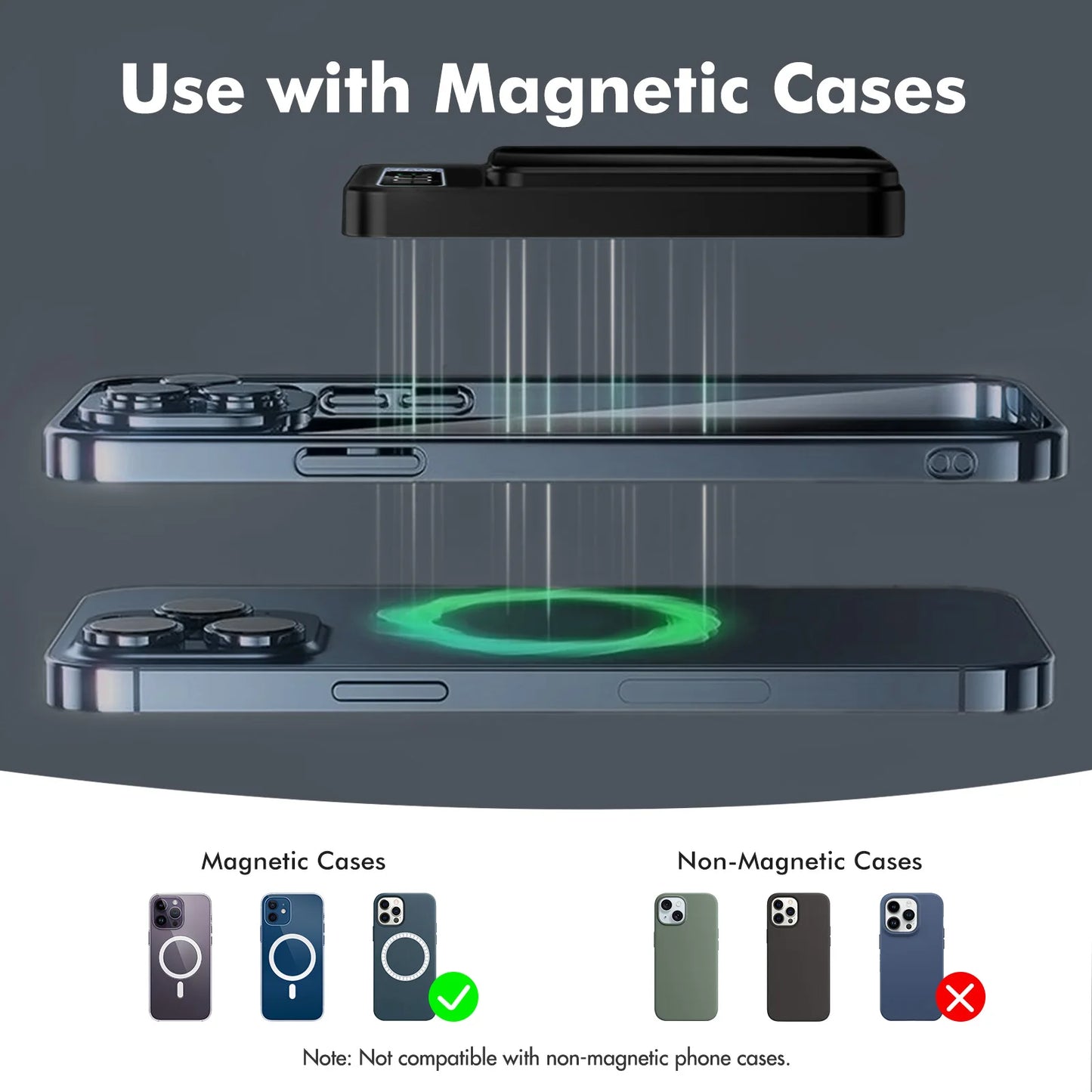 100000mAh Magnetic Power Bank Wireless Portable 22.5W Fast Charger For Iphone Huawei Samsung External Auxiliary Backup Battery
