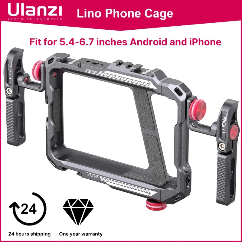 Phone Case Video Vlog Rig Handle For 5.4'' to 6.7'' iPhone X 11 12 13 14 Pro Max Android Phone Photography