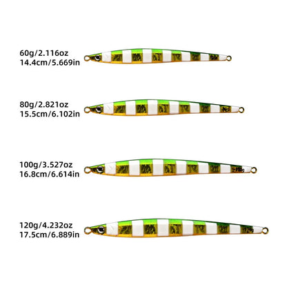 Metal Jig 60g 80g 100g 120g Long Casting Fast Sinking Fall Jigs Saltwater Deepsea Fishing Lure