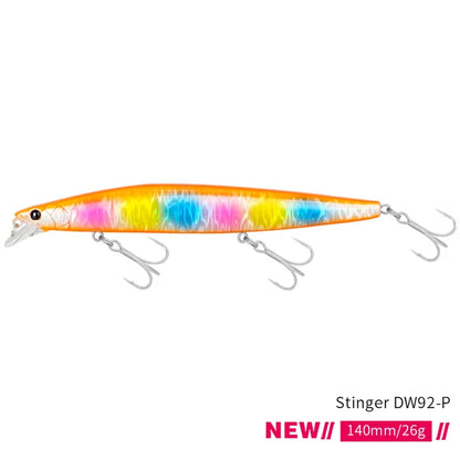 Sinking Minnow Fishing Baits140mm Saltwater Lures Pike Big Game Sea Fishing Tackle Stinger Hard Wobbler