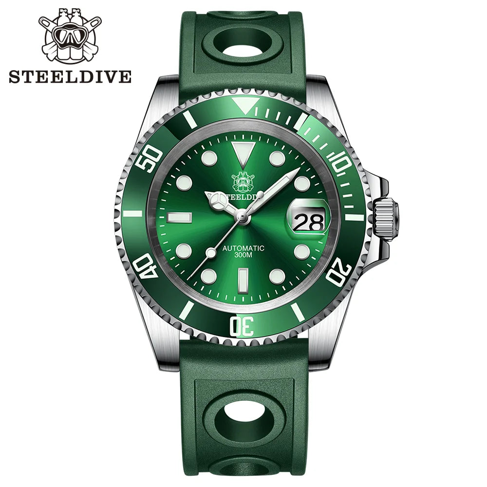 STEELDIVE SD1953 Water Ghost Ceramic Bezel Sapphire Mirror Swiss Luminous NH35 Movement Dive 30Bar Waterproof Mechanical Watch