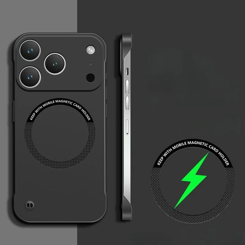 For IPhone 17 Pro Max Case for Magsafe Magnetic Frameless Hard PC Phone Case for IPhone 17 Air 17Pro 16E Shockproof Matte Cover