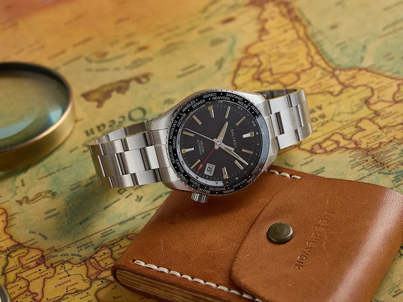 Baltany 2025 New Nh34 Gmt Men's Mechanical Watch 40Mm Sapphire Luminous C3 Stainless Steel Waterproof Sports 20Bar Watches for M