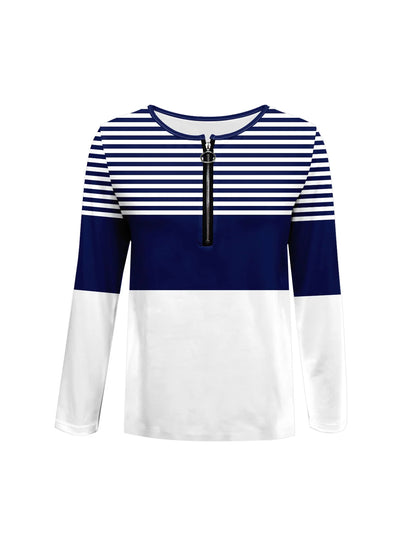 Summer new fashion 2025 women's casual long-sleeved printed T-shirt