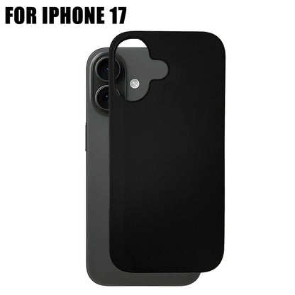 Soft Touch Full-Body Protective Phone Case Shockproof Anti-Scratch Black Phone Covers for iPhone 17ProMax/17 Pro/17 Air/17
