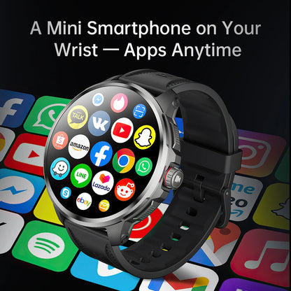 KUMI Watch X3 Pro Android 4G WiFi Smartwatch, 1.75" AMOLED, GPS, 200MP Camera, 32GB, Waterproof, Fitness Tracking Smart Watch