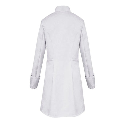 Men Steampunk Gothic Victorian Jacket Vintage Tailcoat Medieval Frock Coat Uniform Renaissance Halloween Pretend Play Costume