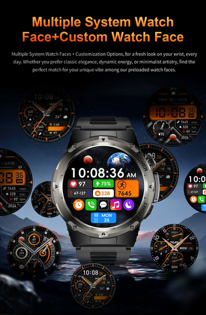GPS Smart Watches 2025 New For Xiaomi IOS Military Smartwatch Men 3ATM Waterproof 100+ Sport Modes Built-in NFC BT Call Watches