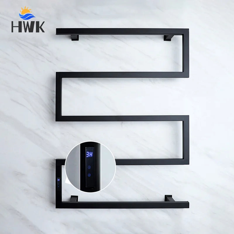 Electric Towel Rack.Bathroom Electric Heated Towel Rail.Smart Towel Warmer.Creative Bath Towel Radiator.Hidden Wire