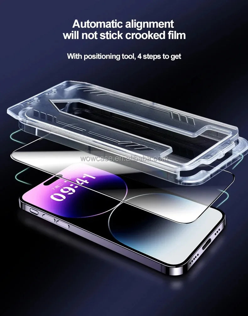 2PCS For IPhone 17 16 15 14 13 12 11 Plus ProMax XS XsMax XR Anti Peeping Film HD Tempered Glass Dust Free Install Box Protector