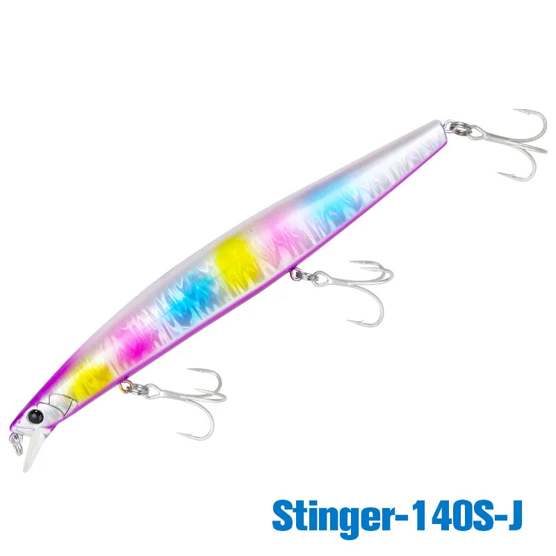 Minnow Sea Fishing Lure STINIGER 140mm 26g Piston Weight Ultra Long Casting Seabass Inshore Hard Baits